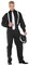 The Costume Center Black and White Men Adult Halloween Gangster Costume - 2XL